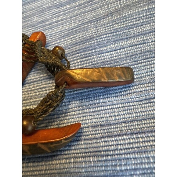 Artisan Tagua Wood Bar Pendant Necklace Macrame Cord Tribal Boho Adjustable - Picture 7 of 10